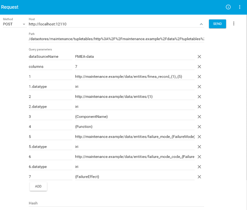 Add the FMEA tupletable from the csv